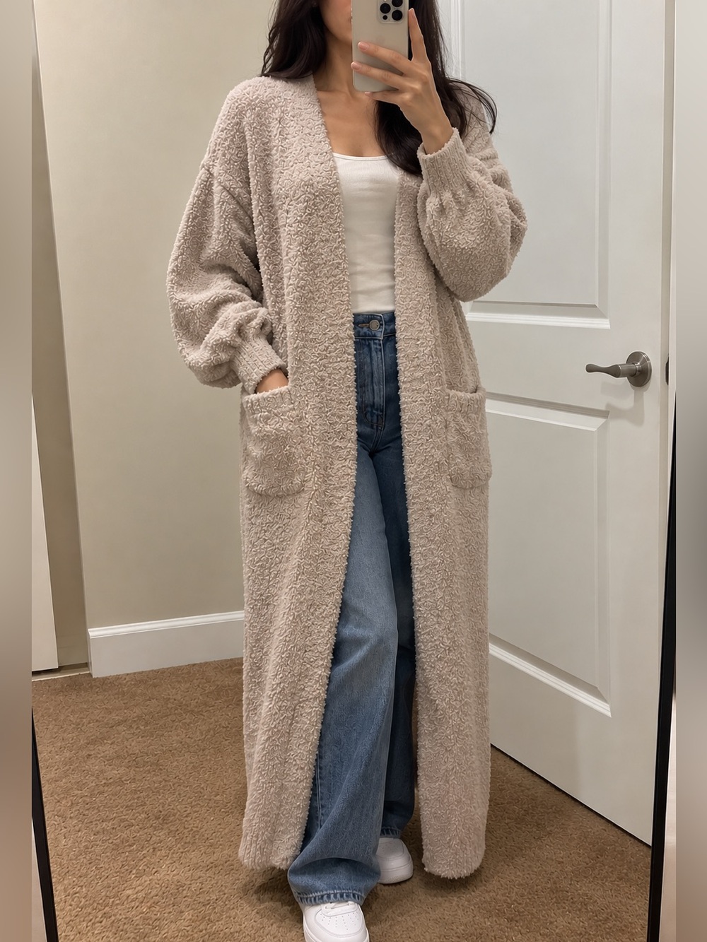 FASHION NOVA PLUSH LONG CARDIGAN SWEATER Size S